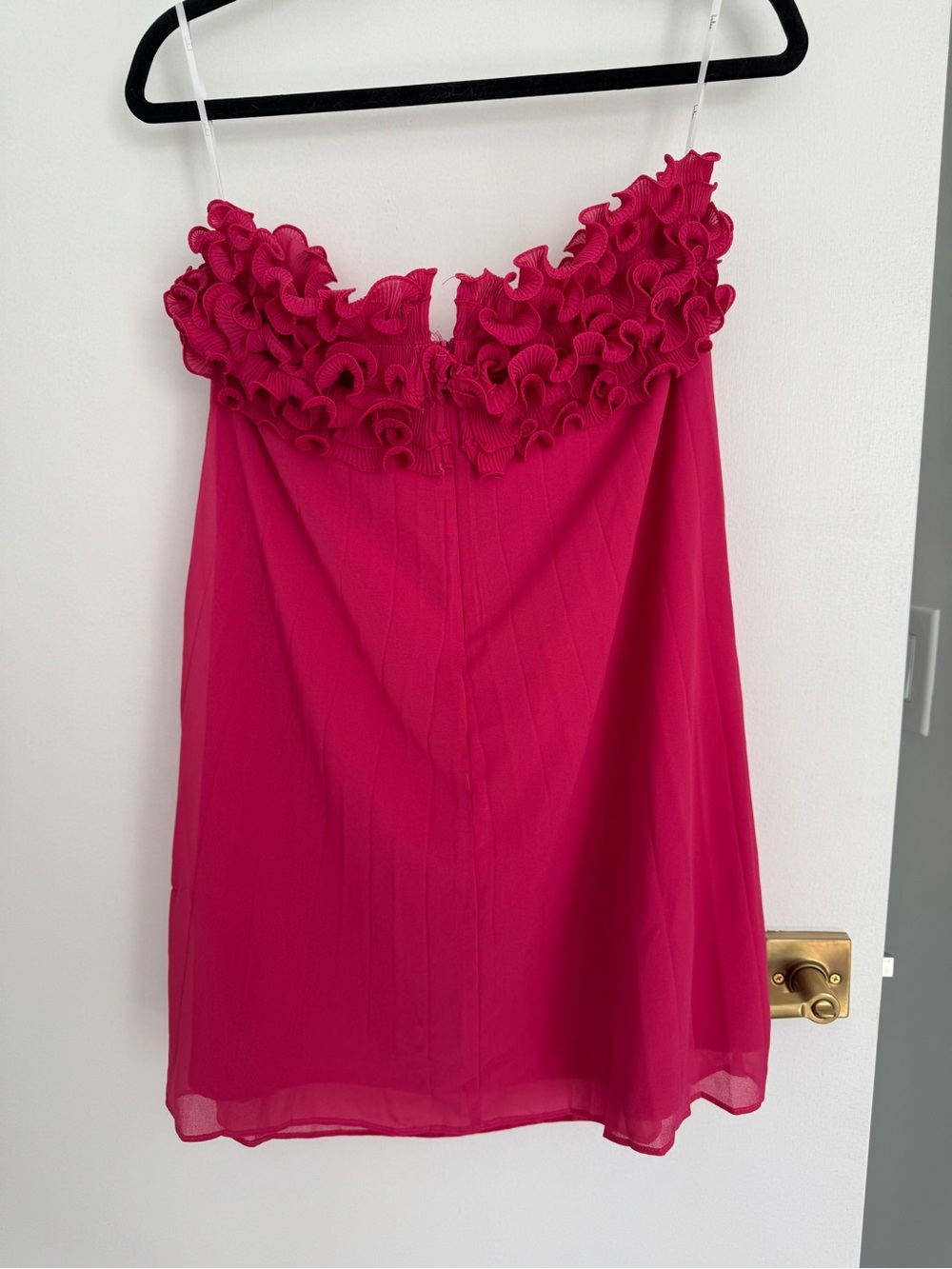 Lulu's Hot Pink Ruffled Mini Dress - Picture 4 of 5